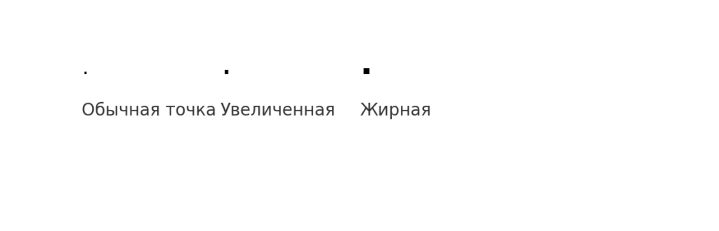 жирная точка
