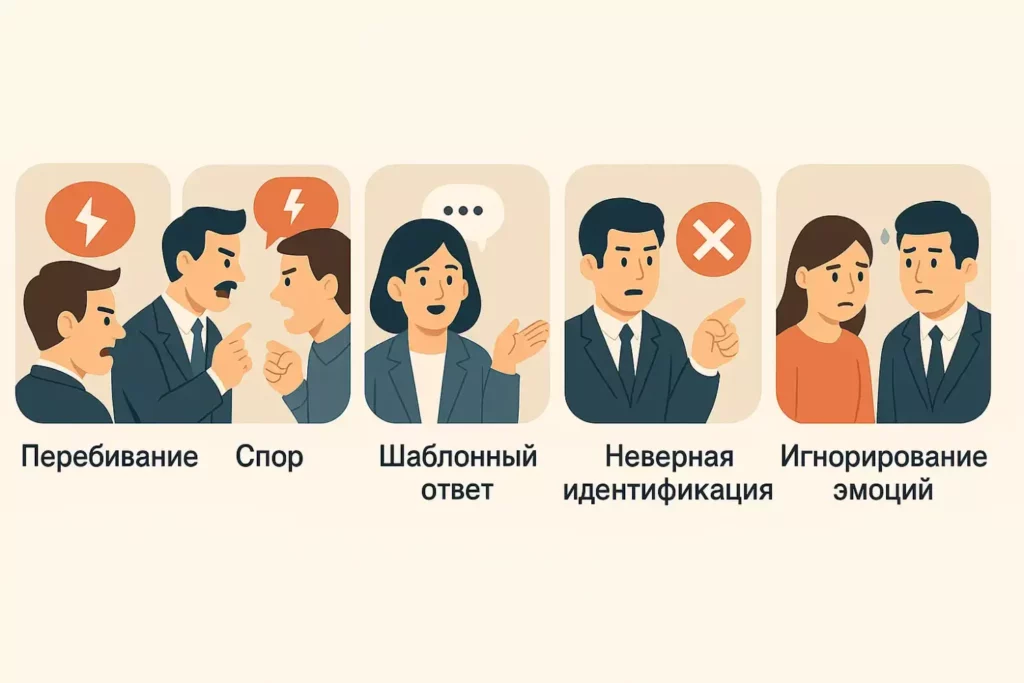 ошибки в работе с возражениями