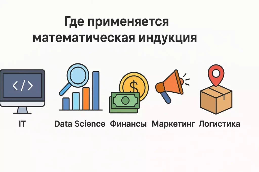 ключевые области, где применяется математическая индукция
