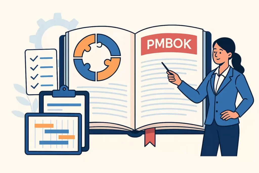 illyustracziya-pmbok-s-knigoj-diagrammami-i-zhenshhinoj-v-kostyume