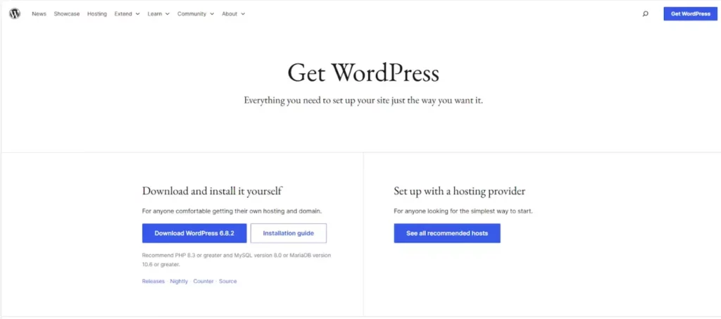 WordPress zagruzka