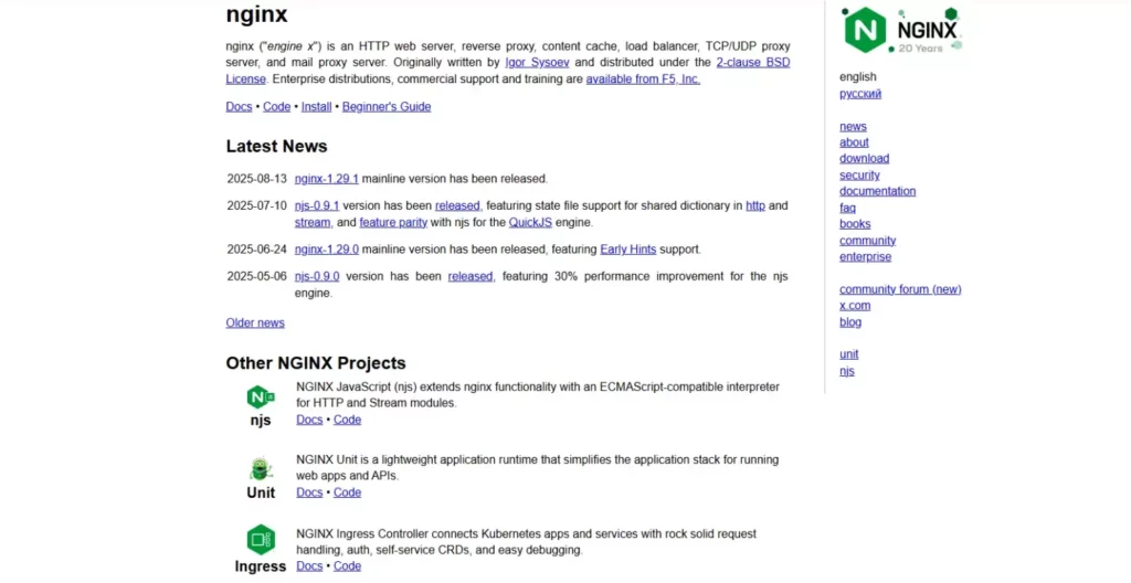 Nginx.