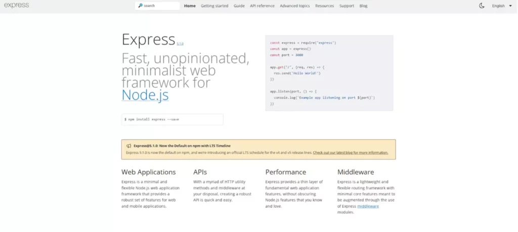 Express.js.