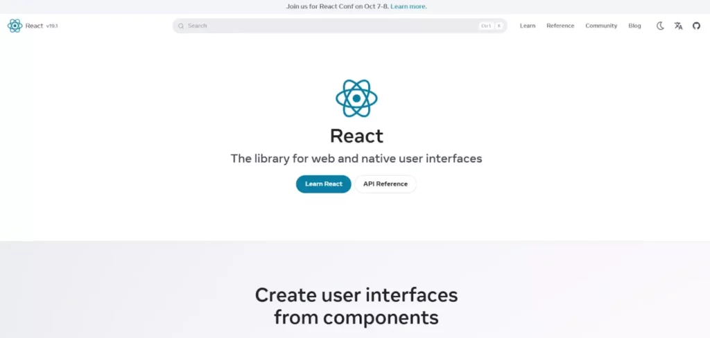 react