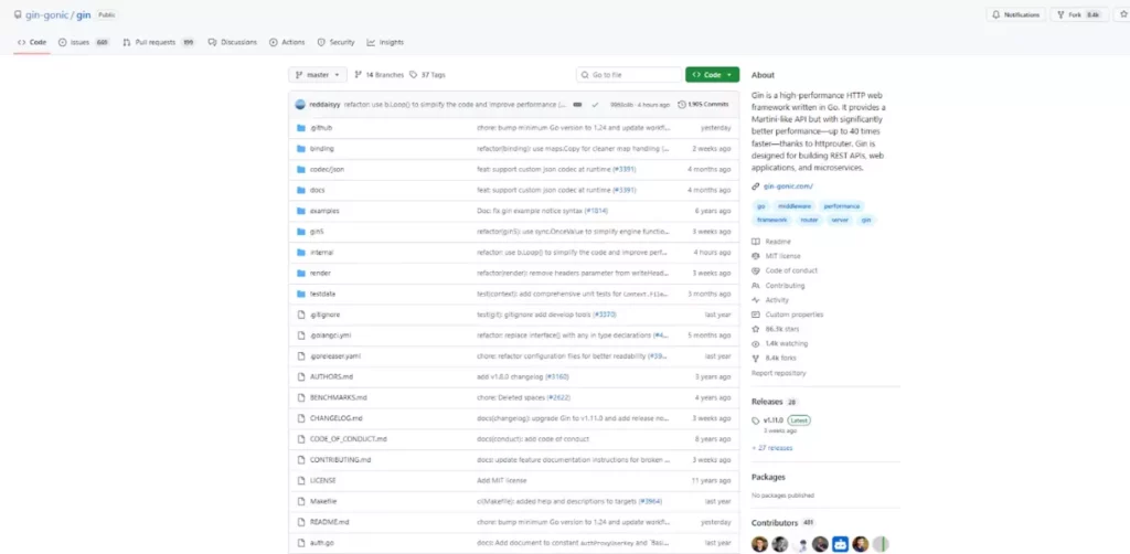 github-repozitorij-gin