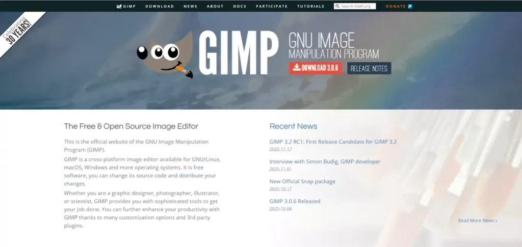 Главная GIMP