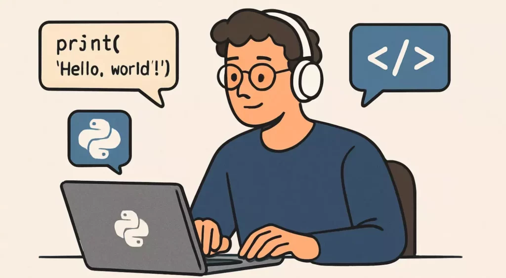 айтишник за ноутбуком