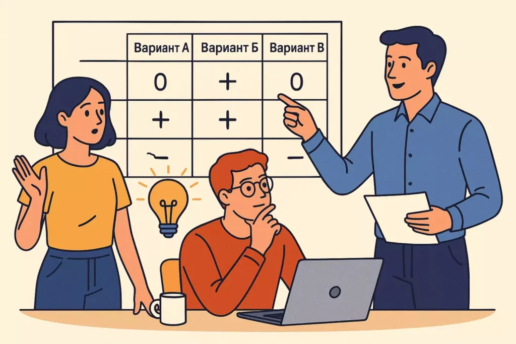 обсуждение матрицы пью