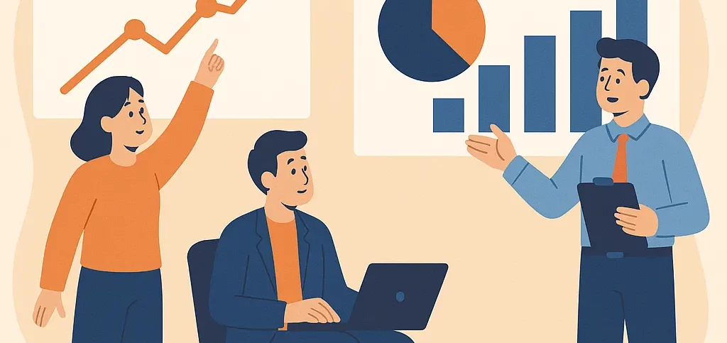 команда обсуждает рост