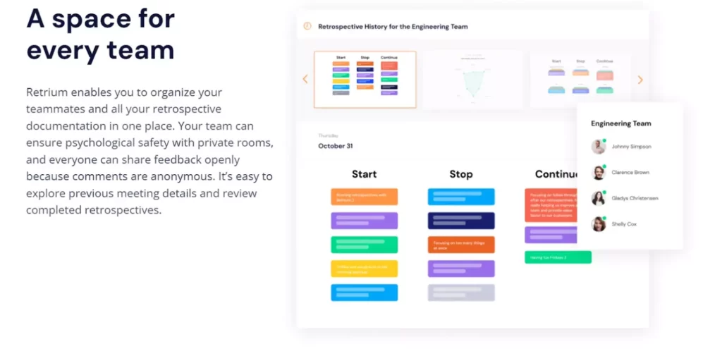 Retrium интерфейс