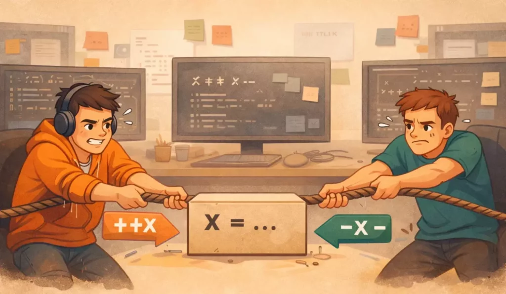 ошибки инкремента