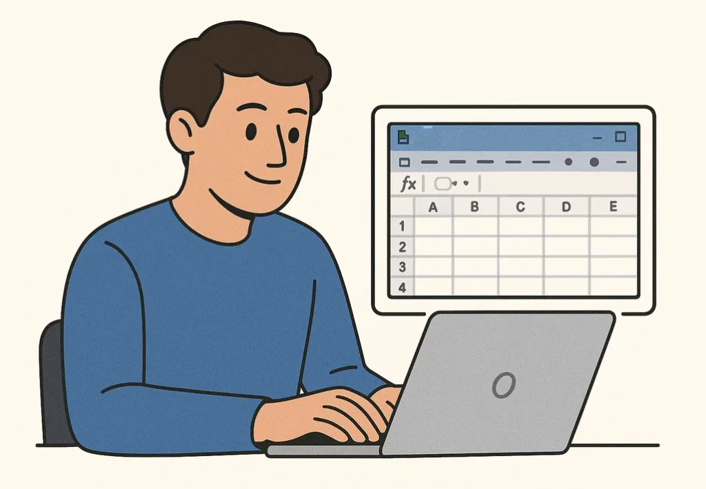 Человек за ноутбуком