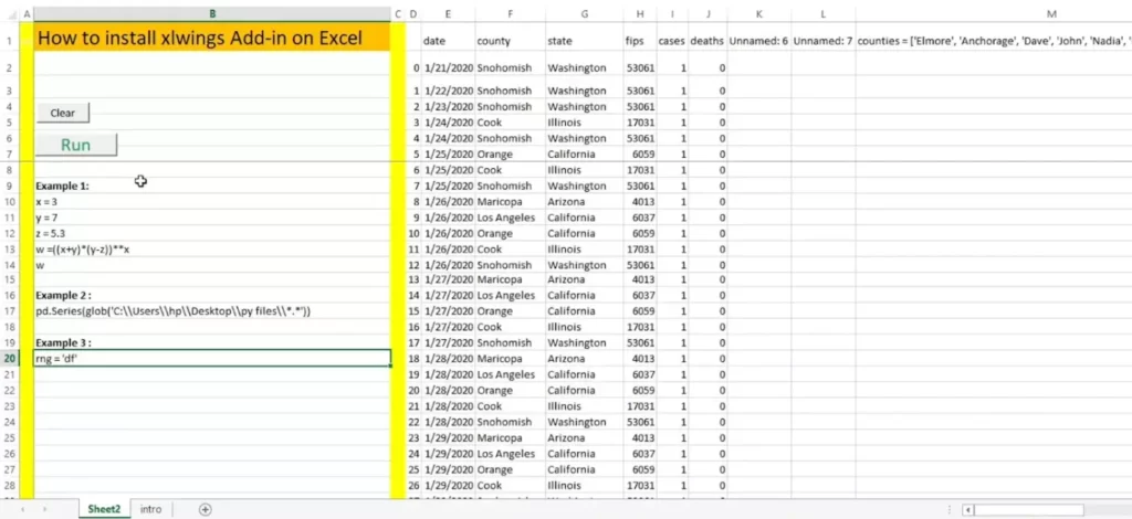 xlwings пример