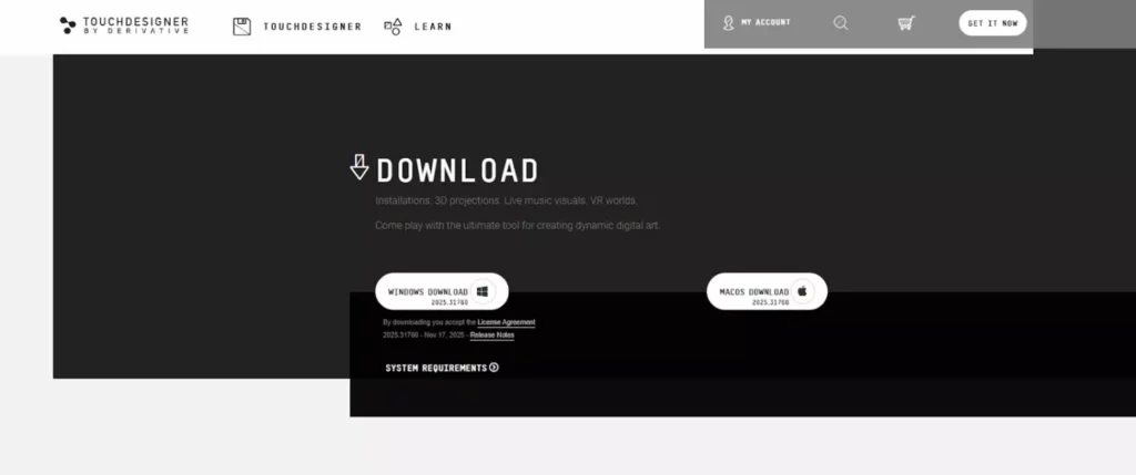 TouchDesigner сайт