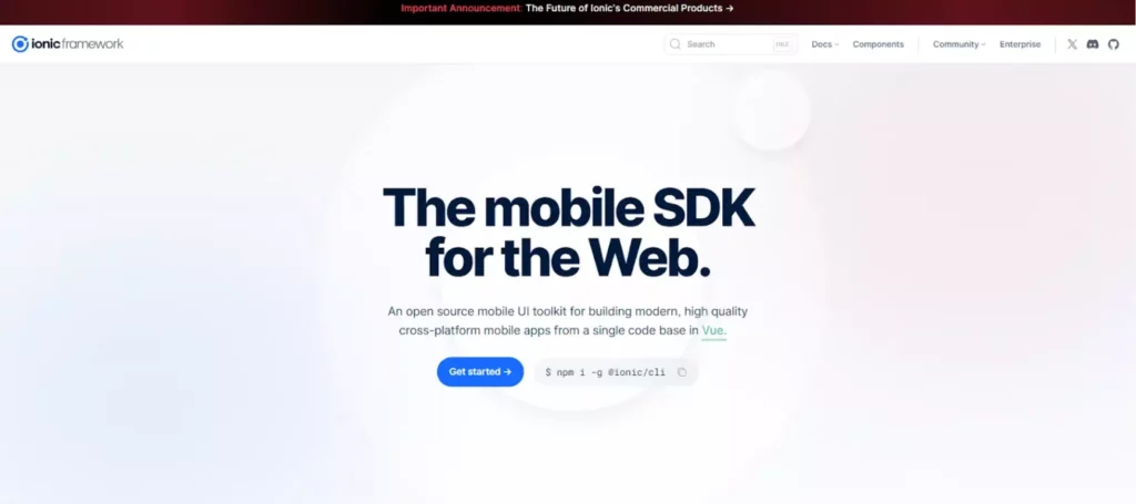 Ionic framework сайт