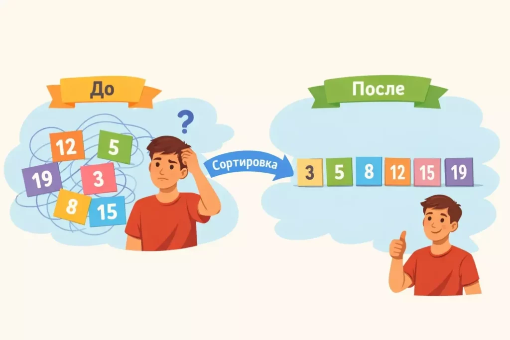 сортировка данных