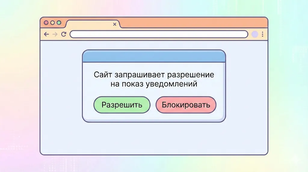 Запрос на уведомления.