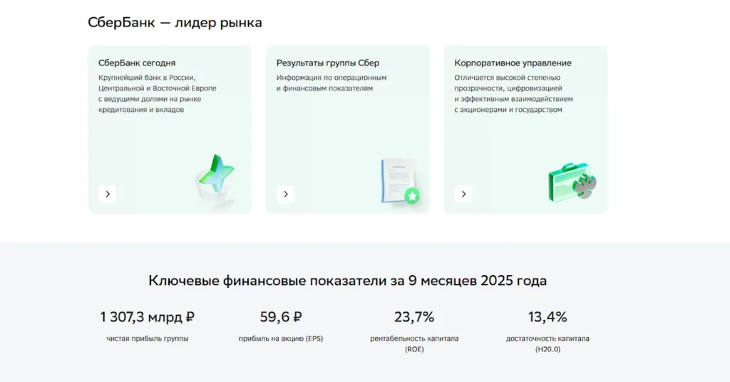 сбербанк инвесторам 