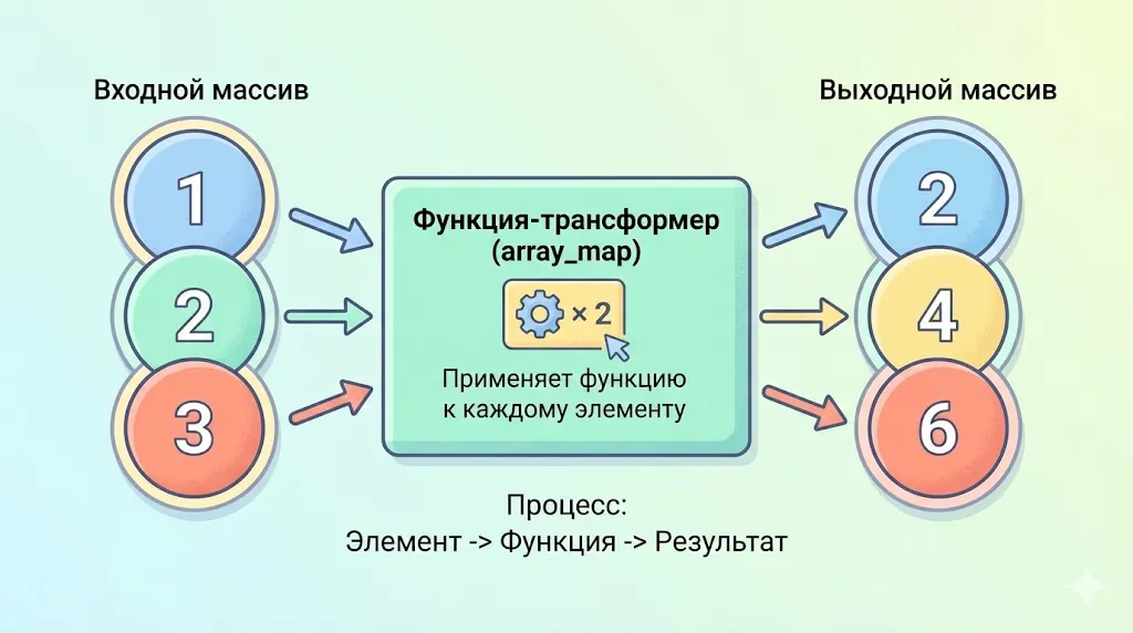 Схема работы функции array_map