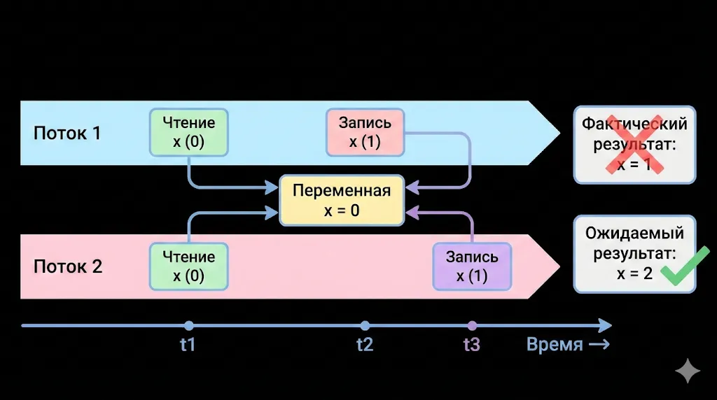 Состояние гонки.