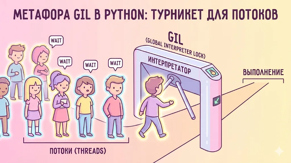 работа GIL в Python.