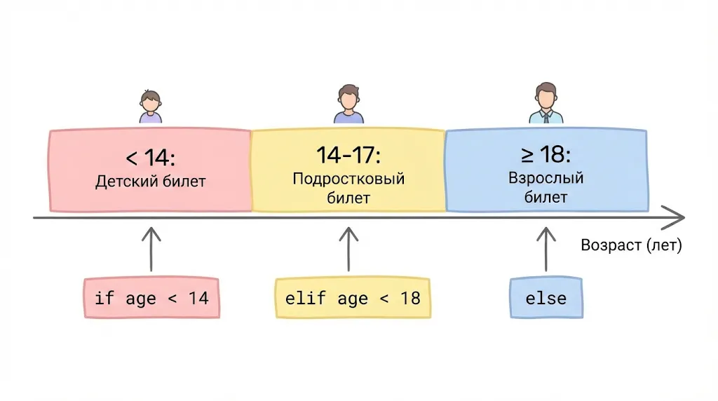 Диаграмма условий по возрасту
