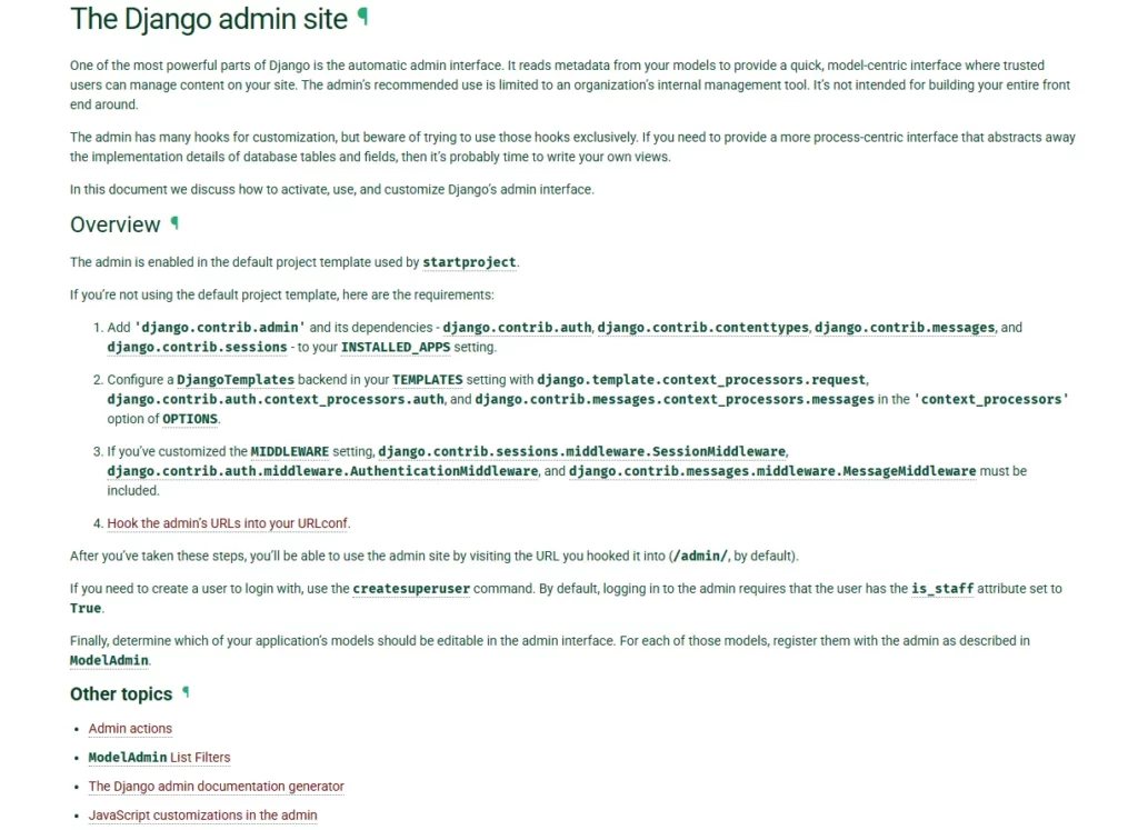 админ-панель Django
