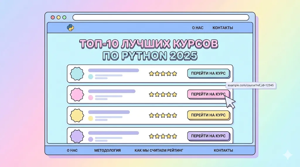 фейковый рейтинг курсов с партнерскими ссылками