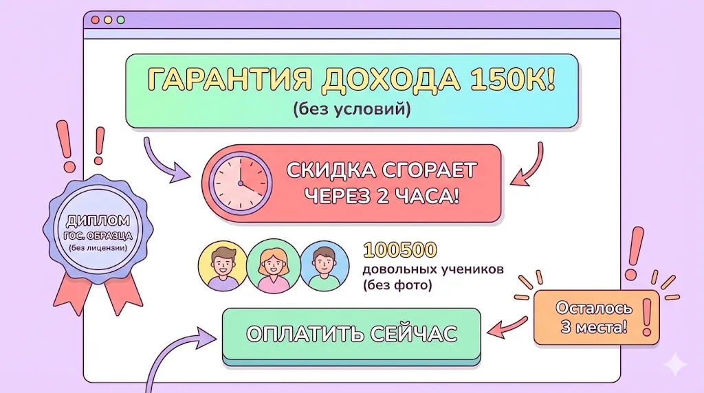 Иллюстрация агрессивного лендинга