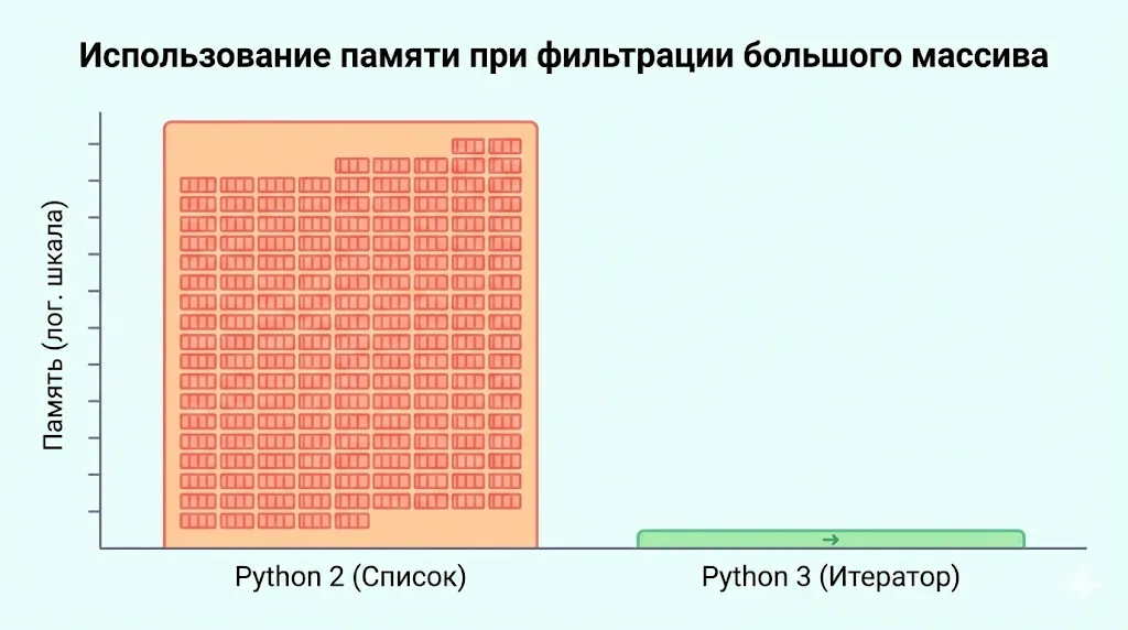 Диаграмма памяти filter.