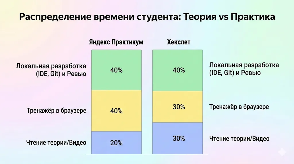 Диаграмма распределения учебного времени