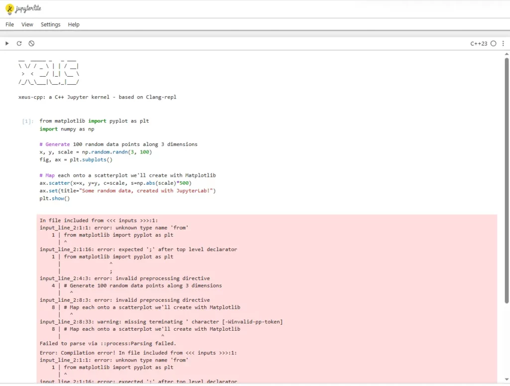 Пример работы с Jupyter