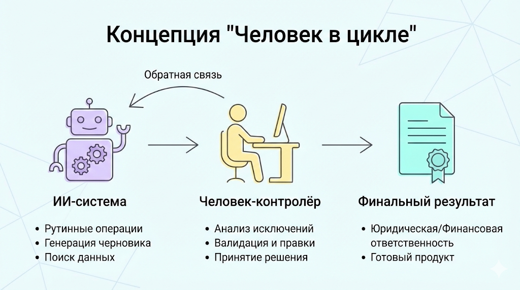 Схема работы "Человек в цикле".