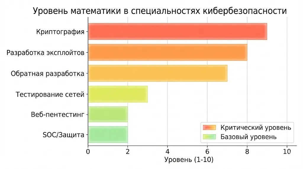 Диаграмма уровня математики.