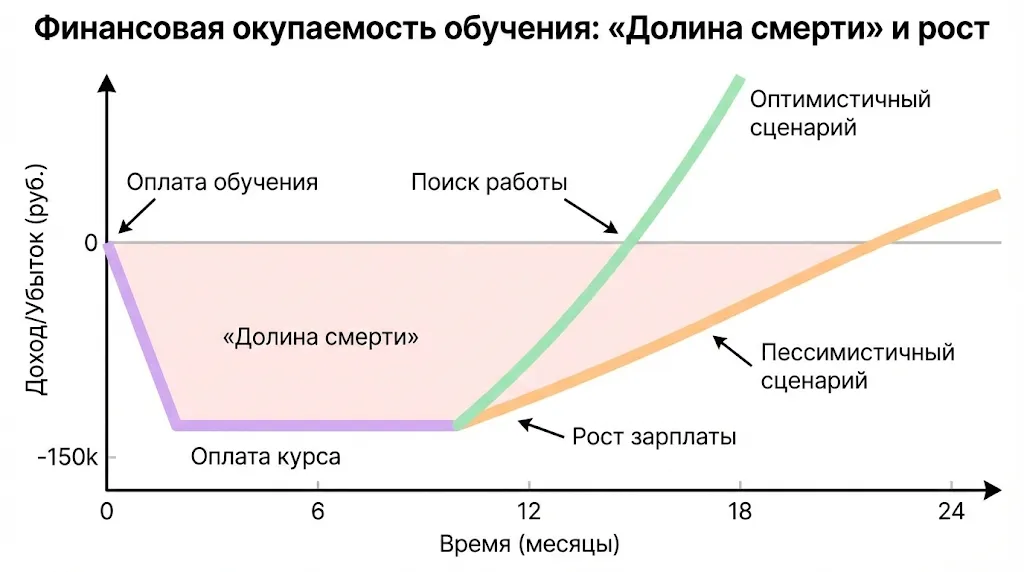 График окупаемости обучения