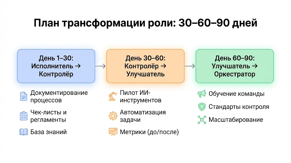 Временная шкала плана трансформации.