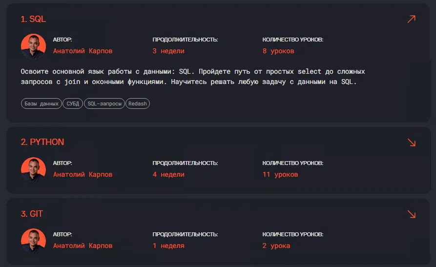 Karpov.Courses программа