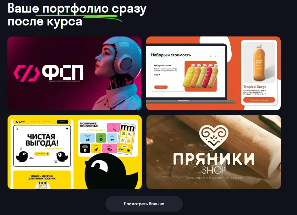 Примеры портфолио