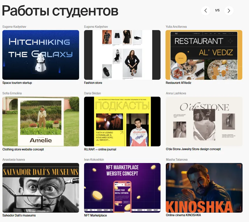 mda портфолио студентов