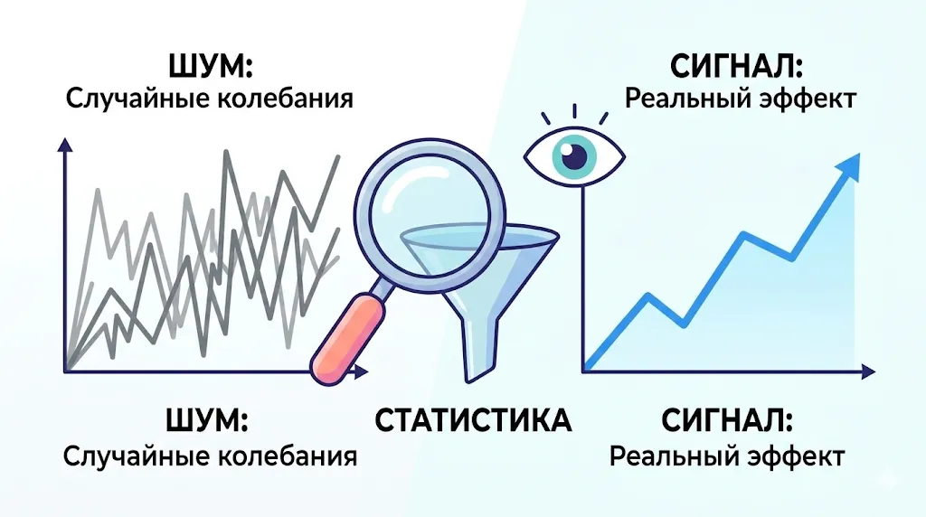 Сигнал и шум данных.