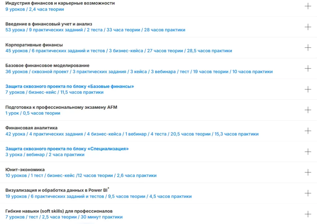 Программа курса SF Education