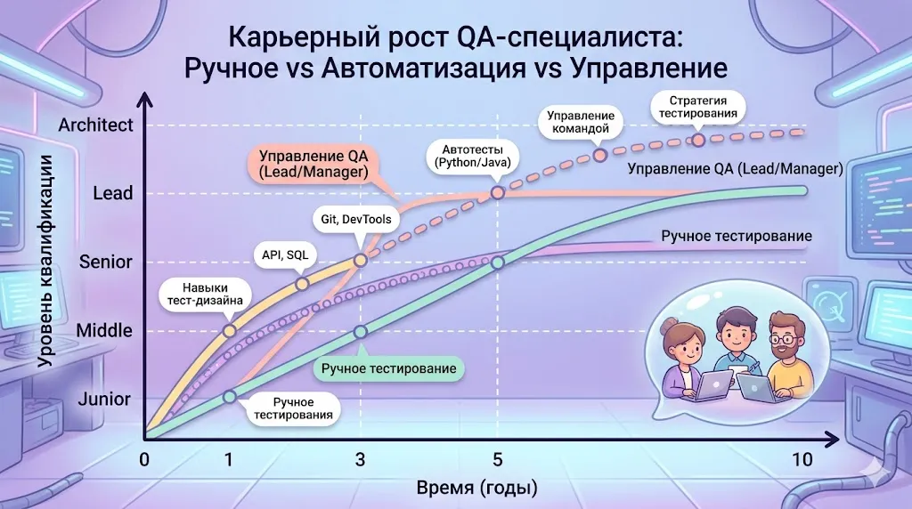 Карьерный рост QA.