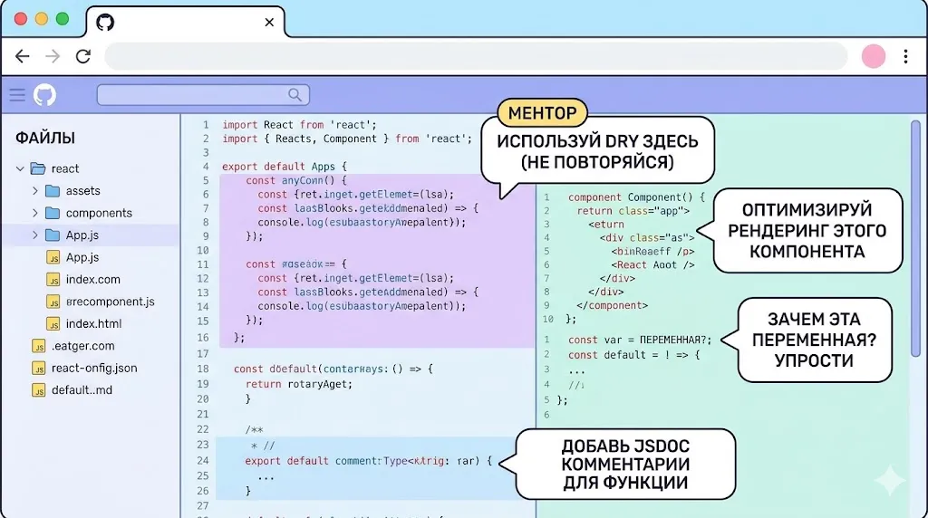 Иллюстрация: code review. 