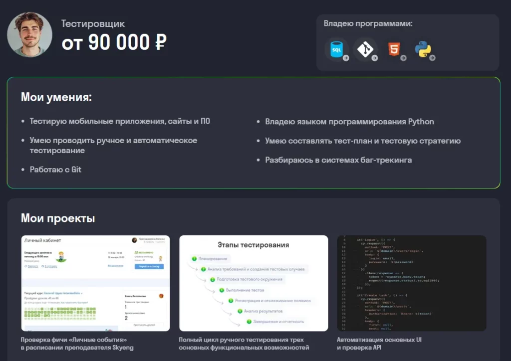 портфолио выпускника 